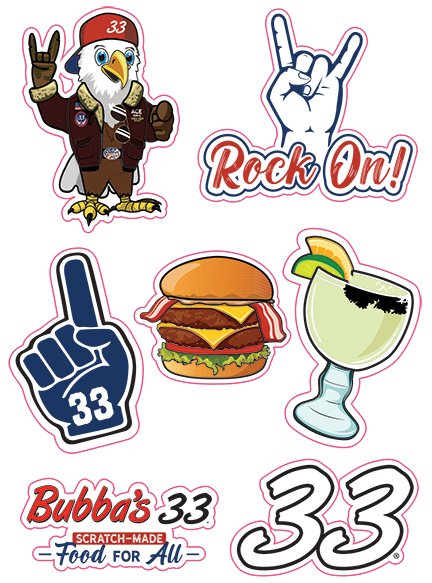 Bubba’s 33 Sticker Sheet