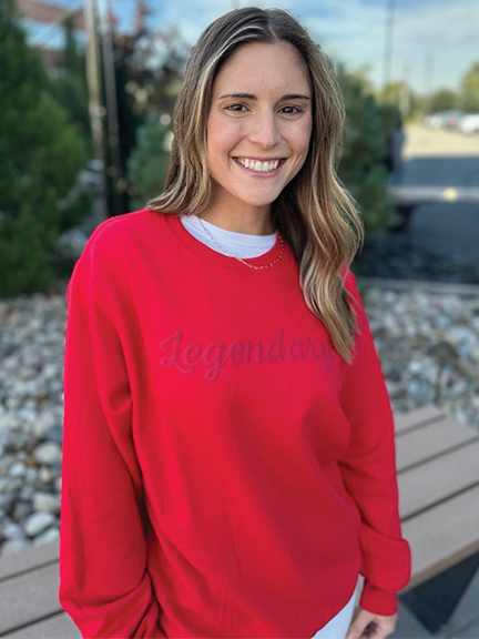 "Legendary" Puff Logo Crewneck Sweatshirt