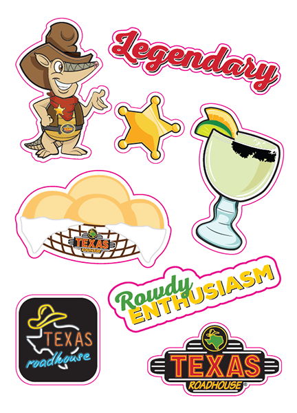 Texas Roadhouse Sticker Sheet